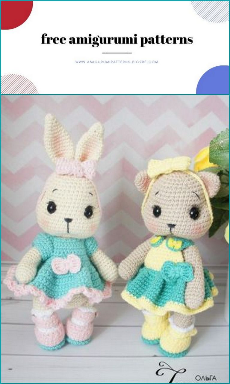 Amigurumi Cute Cat And Bunny Free Crochet Pattern