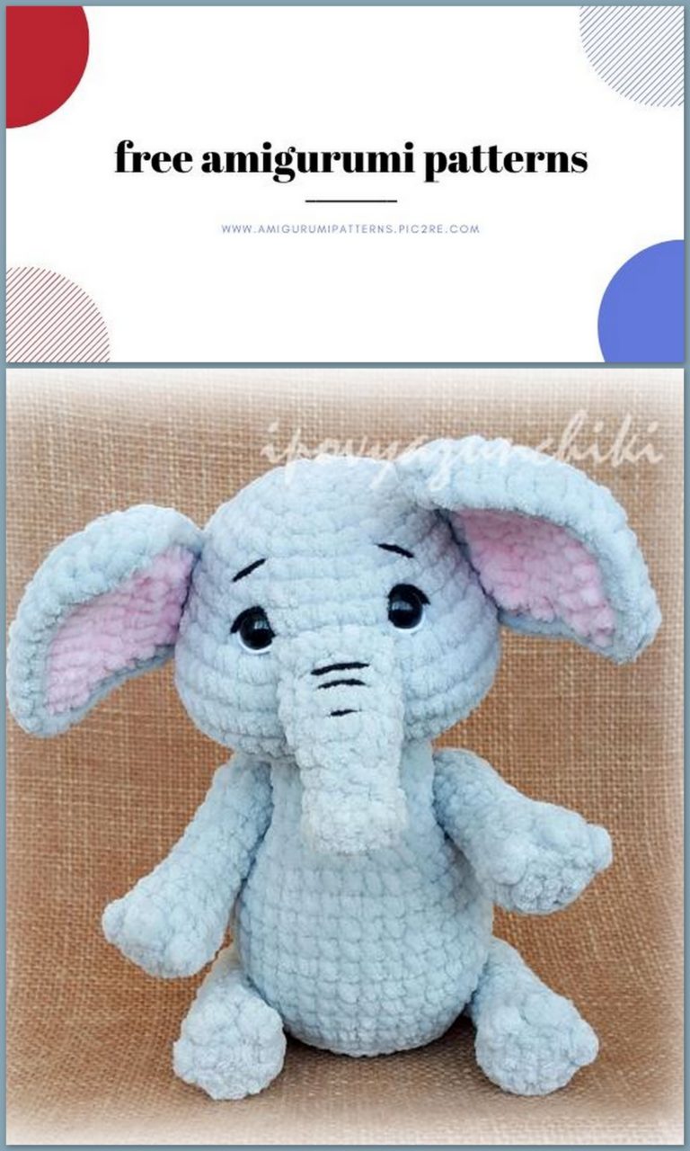 Amigurumi Velvet Elephant Free Crochet Pattern