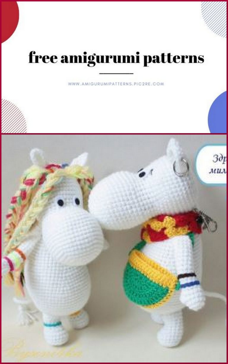 Amigurumi White Hippo Free Crochet Pattern