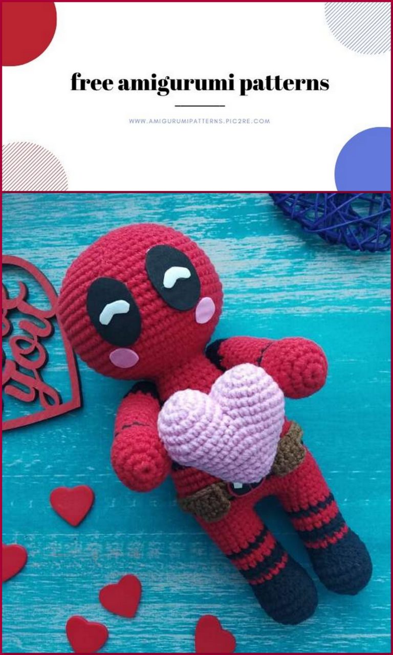 Amigurumi Deadpool Free Crochet Pattern