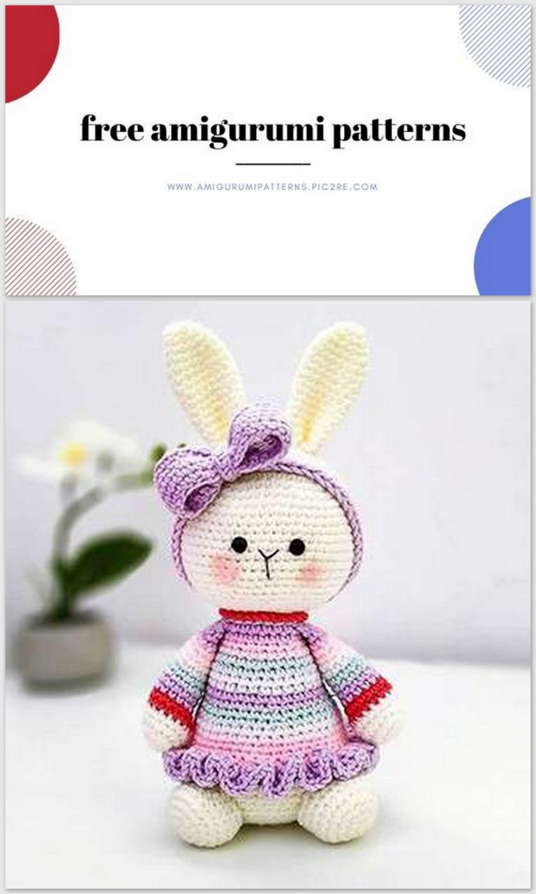 Amigurumi Colorful Bunny Free Crochet Pattern