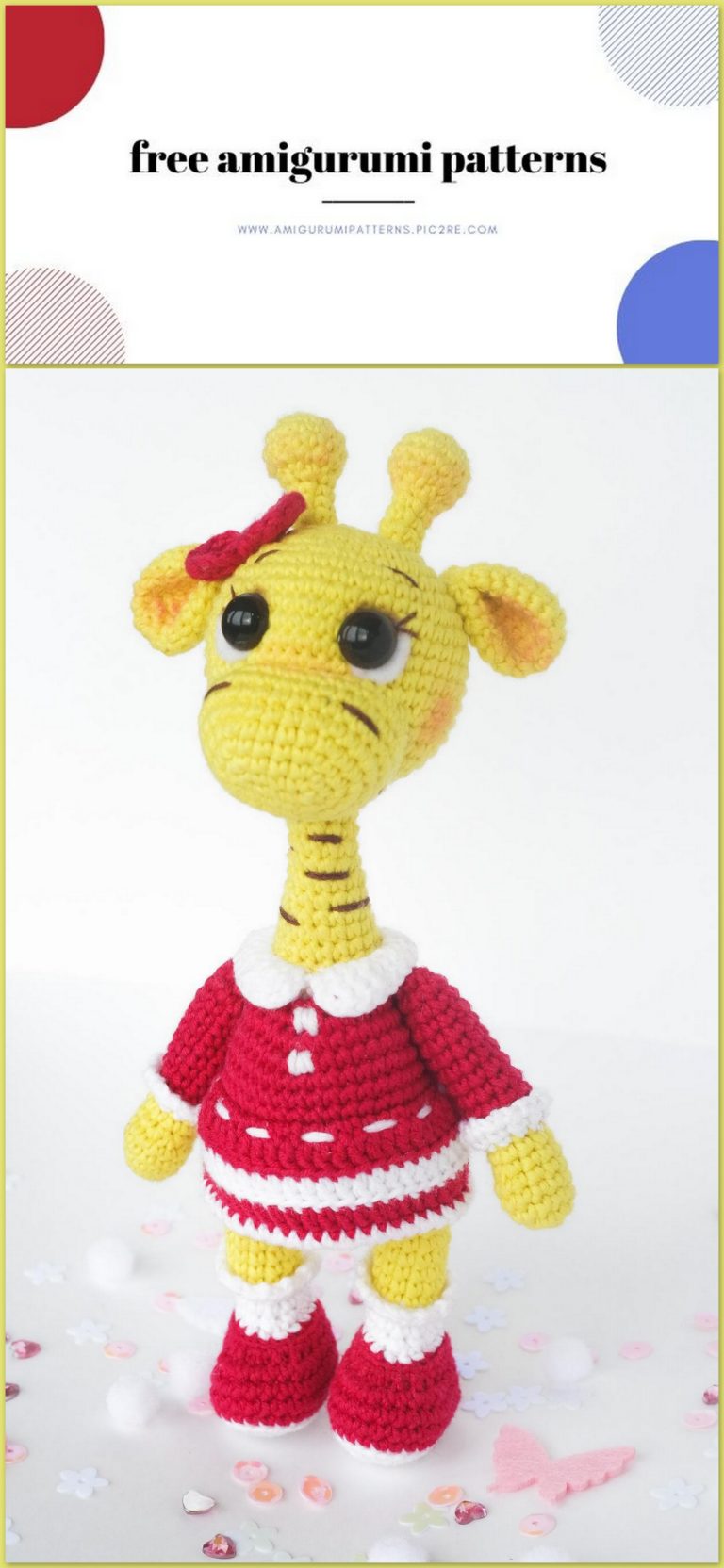 Amigurumi Red Giraffe Free Crochet Pattern