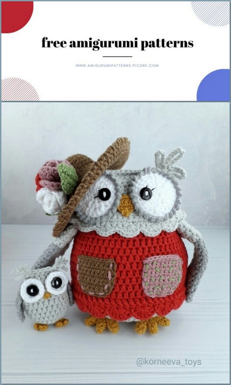 Amigurumi Mom Owl with Baby Owl Free Crochet Pattern