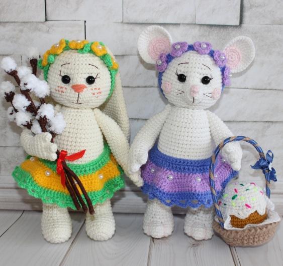 Amigurumi Spring Bunny and Mouse Free Pattern