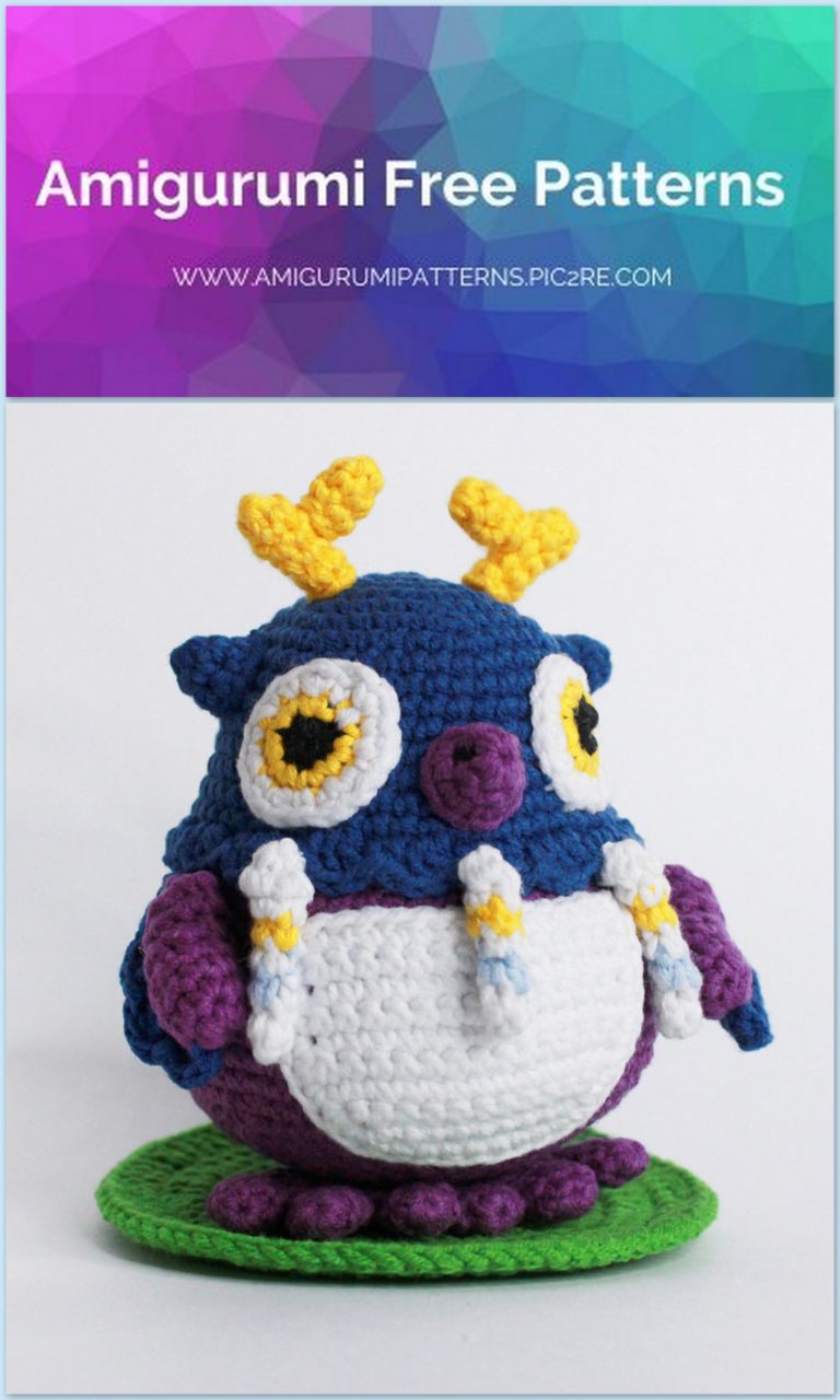 Amigurumi Blue Owl Free Crochet Pattern