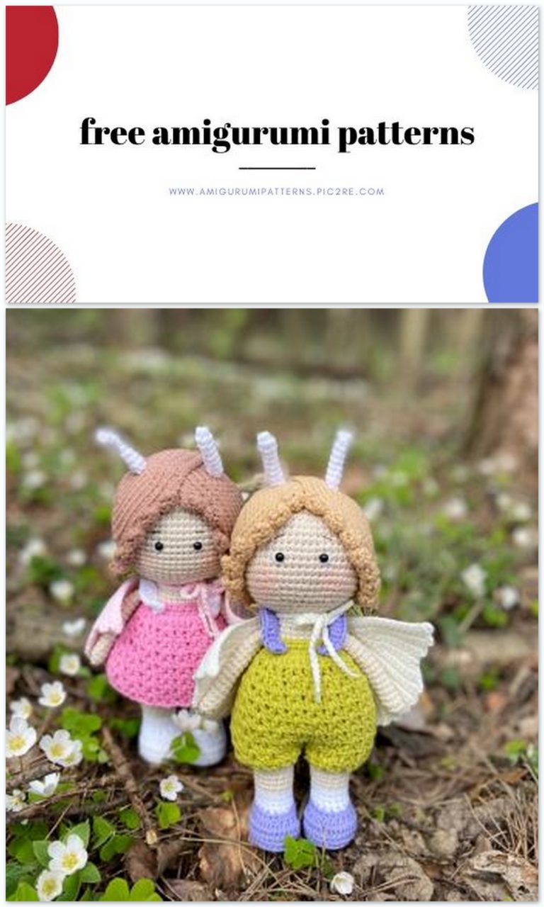 Amigurumi Butterfly Dolls Free Crochet Pattern