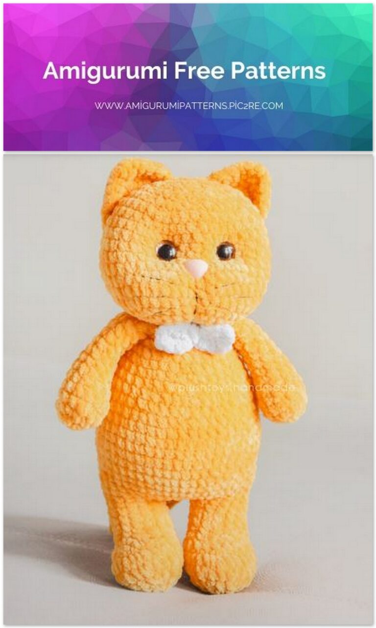 Amigurumi Peach Cat Free Crochet Pattern